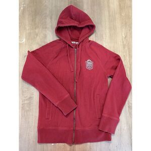 Trek Mountain Bike Zip Up Hoodie Mens Small Red Bicycle Outdoor Vintage